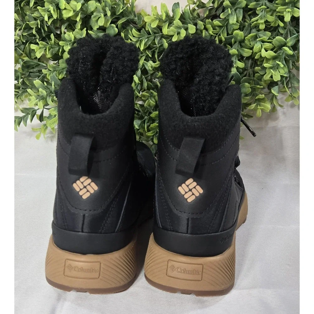 Columbia Red Hills Omni Heat Black Boots Waterproof Women's Size 8. New